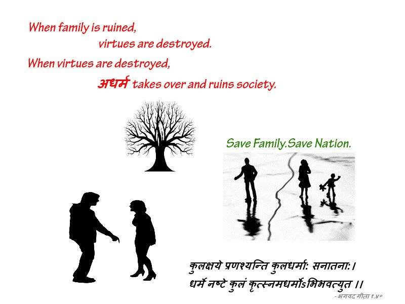 Broken families : Collapsing society